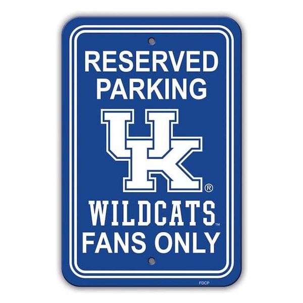 Fremont Die Consumer Products Inc Fremont Die 40294 Kentucky Wildcats 12 x 18 in. Plastic Parking Sign 40294 - main